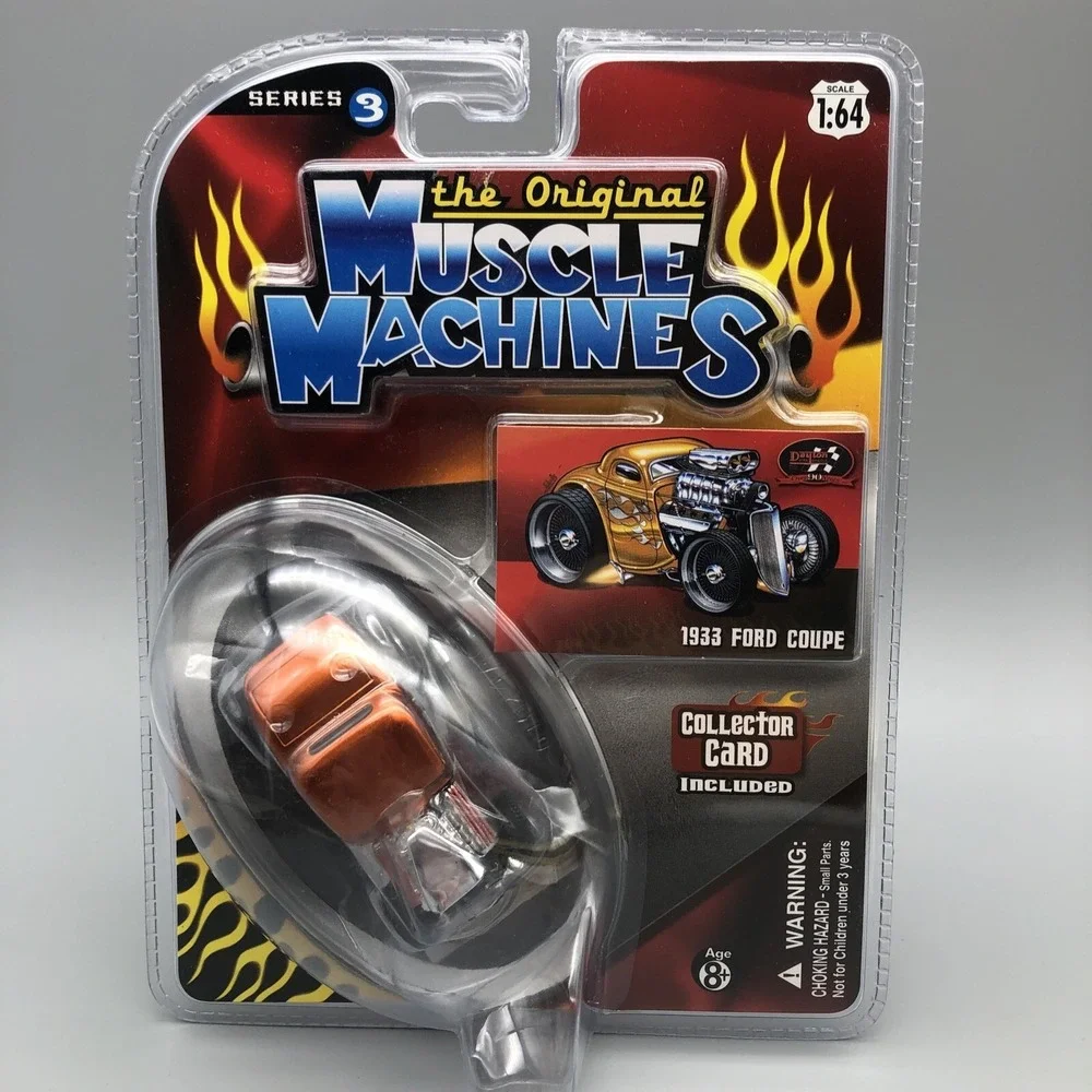 The Original Muscle Machines Series 1933‎ Ford Coupe Burnt Orange Diecast 1/64